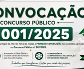 Prefeitura de Alto Rio Novo realiza primeira convocação do Concurso Público nº 001/2025
