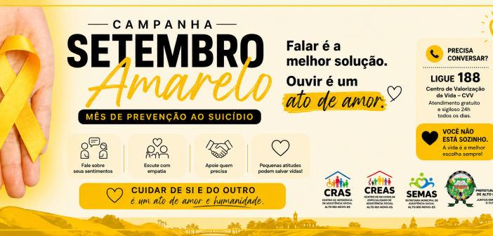 💛 Setembro Amarelo: falar, ouvir e acolher pode salvar vidas