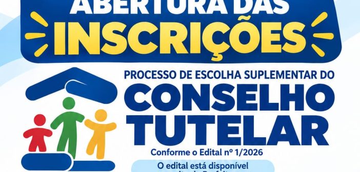 ATENÇÃO! ABERTURA DAS INSCRIÇÕES!